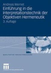 book Einführung in die Interpretationstechnik der Objektiven Hermeneutik