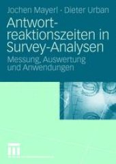 book Antwortreaktionszeiten in Survey-Analysen: Messung, Auswertung und Anwendungen