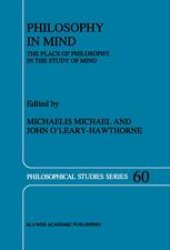 book Philosophy in Mind: The Place of Philosophy in the Study of Mind