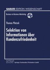 book Selektion von Informationen über Kundenzufriedenheit