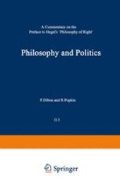 book Philosophy and Politics: A Commentary on the Preface to Hegel’s Philosophy of Right