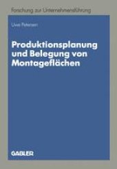 book Produktionsplanung und Belegung von Montageflächen