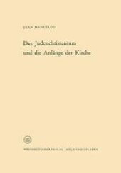 book Das Judenchristentum und die Anfänge der Kirche