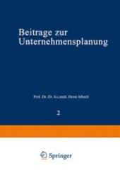 book Beiträge zur Unternehmensplanung