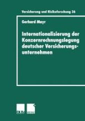 book Internationalisierung der Konzernrechnungslegung deutscher Versicherungsunternehmen