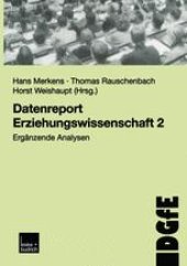 book Datenreport Erziehungswissenschaft 2: Ergänzende Analysen