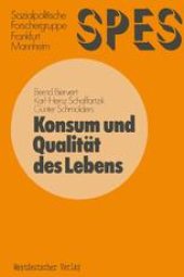 book Konsum und Qualität des Lebens