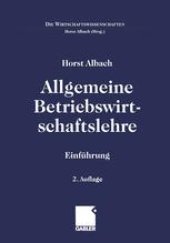 book Allgemeine Betriebswirtschaftslehre: Einführung