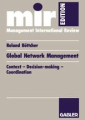 book Global Network Management: Context — Decision-making — Coordination