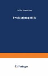 book Produktionspolitik