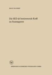 book Die SED als bestimmende Kraft im Staatsapparat