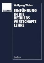 book Einführung in die Betriebswirtschaftslehre