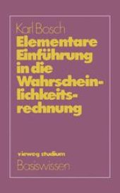 book Elementare Einführung in die Wahrscheinlichkeitsrechnung