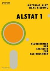 book ALSTAT 1 Algorithmen der Statistik für Kleinrechner