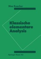 book Klassische elementare Analysis