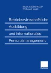 book Betriebswirtschaftliche Ausbildung und internationales Personalmanagement