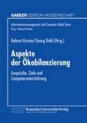 book Aspekte der Ökobilanzierung: Ansprüche, Ziele und Computerunterstützung