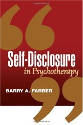 book Self-Disclosure in Psychotherapy