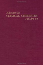 book Advances in Clinical Chemistry, Vol. 23