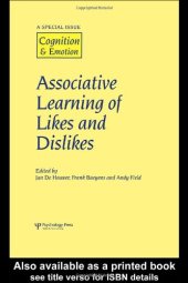 book Associative Learning of Likes and Dislikes: A Special Issue of Cognition and Emotion