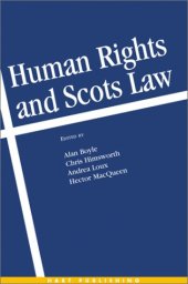 book Human Rights and Scots Law