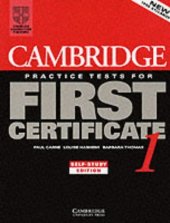 book Cambridge Practice Tests for First Certificate 1 Self-study student's book