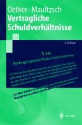 book Vertragliche Schuldverhältnisse