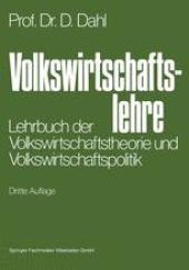 book Volkswirtschaftslehre: Lehrbuch der Volkswirtschaftstheorie und Volkswirtschaftspolitik