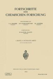 book Fortschritte der Chemischen Forschung Volume 1