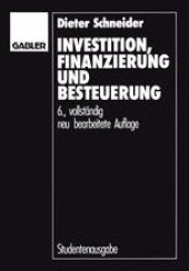 book Investition, Finanzierung und Besteuerung