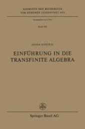 book Einführung in die Transfinite Algebra