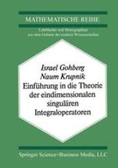 book Einführung in die Theorie der eindimensionalen singulären Integraloperatoren