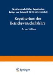 book Repetitorium der Betriebswirtschaftslehre