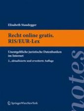 book Recht online gratis. RIS/EUR-Lex: Unentgeltliche juristische Datenbanken im Internet