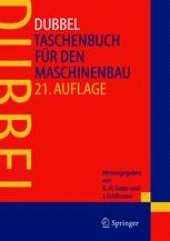 book Dubbel: Taschenbuch für den Maschinenbau