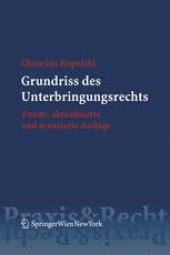 book Grundriss des Unterbringungsrechts