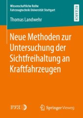 book Neue Methoden zur Untersuchung der Sichtfreihaltung an Kraftfahrzeugen