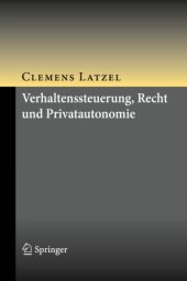 book Verhaltenssteuerung, Recht und Privatautonomie