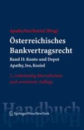 book Österreichisches Bankvertragsrecht: Band II: Konto und Depot