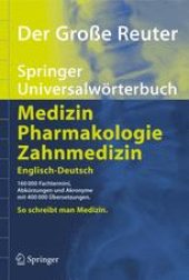 book Der Große Reuter: Springer Universalwörterbuch Medizin, Pharmakologie und Zahnmedizin