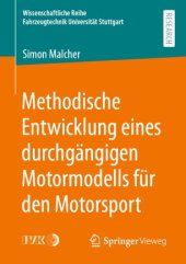 book Methodische Entwicklung eines durchgängigen Motormodells für den Motorsport