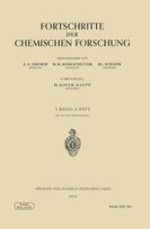 book Fortschritte der Chemischen Forschung Volume 1