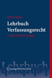 book Lehrbuch Verfassungsrecht: Grundzüge des österreichischen Verfassungsrechts für das juristische Studium