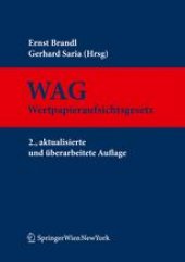 book WAG Wertpapieraufsichtsgesetz: Kommentar