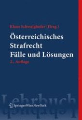 book Österreichisches Strafrecht Fälle und Lösungen