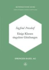 book Einige Klassen Singulärer Gleichungen