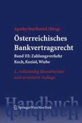 book Österreichisches Bankvertragsrecht: Band III: Zahlungsverkehr