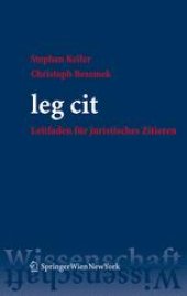 book leg cit: Leitfaden für juristisches Zitieren