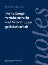 book Verwaltungsverfahrensrecht und Verwaltungsgerichtsbarkeit