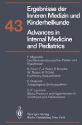 book Advances in Internal Medicine and Pediatrics/Ergebnisse der Inneren Medizin und Kinderheilkunde